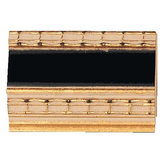 Picture Frame Moulding (Wood) 18Ft Bundle - Traditional Gold Finish - 1.5" Width - 1/2" Rabbet