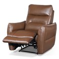 thumbnail image 2 of Furniture of America Zuriz Leather Match Indoor FSC Certified Power Recliner with USB Ports, Brown, 2 of 7