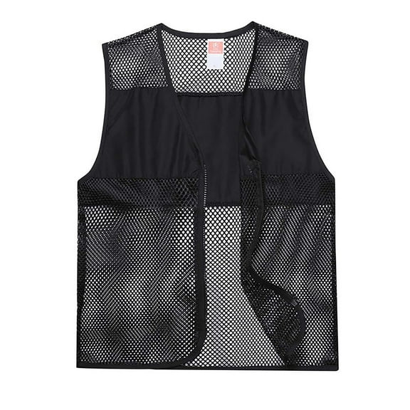Afdoent Mens Casual Tank Tops Men's Fashion Solid Color Reflective Mesh Vest Streetwear