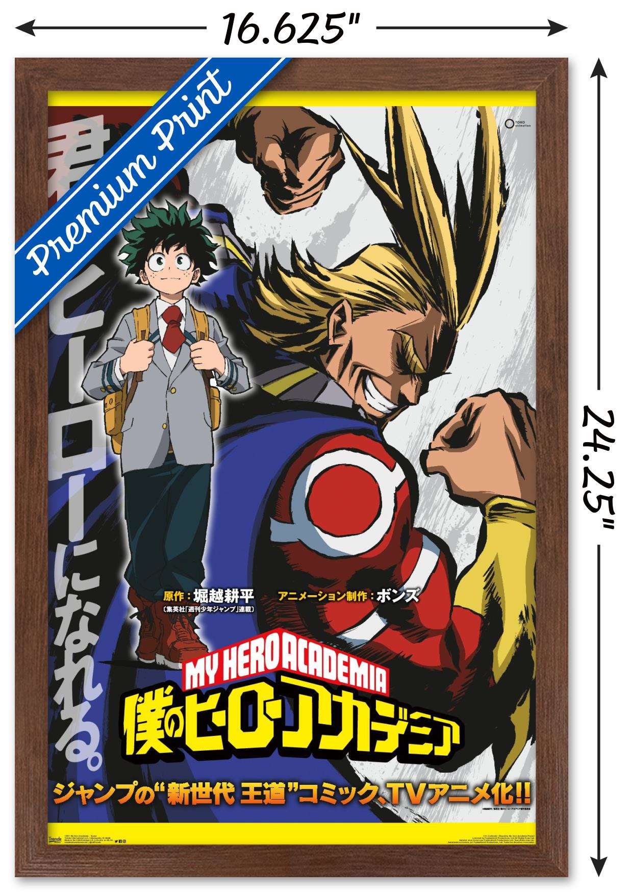 My Hero Academia - Teaser Wall Poster, 14.725" x 22.375", Framed