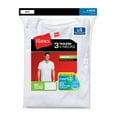 thumbnail image 2 of Hanes mens 3XL Tagless 100 % Cotton Longer Length V-neck Undershirt, White - 3 Pack, 3X-Large US, 2 of 5