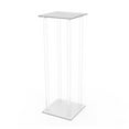 thumbnail image 2 of FixtureDisplays® 9 L X 9 W X 30" Tall Clear Acrylic Riser Transparent Plexiglass Pedestal Table Display Podium Glorifier Riser Stand Centerpiece Flower Sculputure Merchandise Lamp Book Stand 10098, 2 of 6