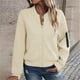 thumbnail image 5 of Tops casuales para mujer,Chaqueta de punto holgado con cremallera para mujer, estilo béisbol de manga larga, de poliéster, ideal para uso informal en casa, sopatenor, 5 of 8