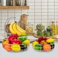 thumbnail image 2 of Bextsrack 2 Layer Disassembly Fruit Basket with Banana Holder for Countertop for kitchen-(Silver), 2 of 7