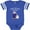 Football Blue and White, variant on Happy Birthday, Auntie Cute Penguins Boys or Girls Baby Bodysuit
