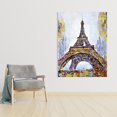 thumbnail image 2 of Abstract paint splash eiffel tower - 36"x48" canvas - Print on demand, 2 of 5