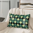 thumbnail image 6 of KLL Green Squares Pattern Silk Pillowcase for Hair and Skin Standard Size 20"X 30" Soft Breathable Pillow Covers for Sleeping, 6 of 7