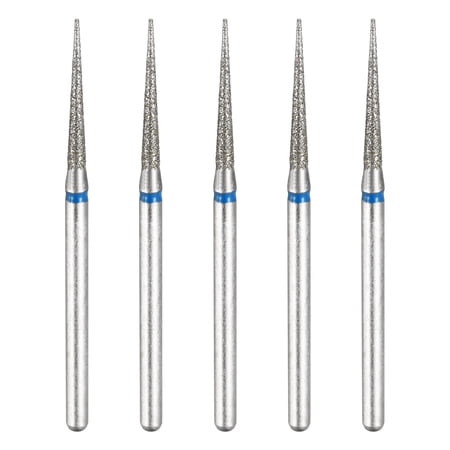 Uxcell 5 Pcs Diamond Grinding Bit 120-140 Grit 1.4mm Tapered Head Dia Drill Bit 3/32 Shank Rotary Tool Accessory for Jewelry Ceramic Nail Sand Grind Polish Engrave