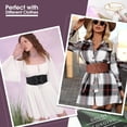 thumbnail image 2 of Women Elastic Wide Waist Belt Lace-up Tied Waspie Corset Belt for Dress, 2 of 7