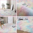 thumbnail image 4 of Carpet Tie Dyeing Plush Soft Floor Mat for Living Room Bedroom Anti-slip Rug, 4 of 9