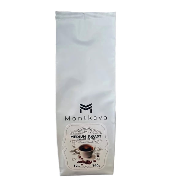 Montkava Signature Colombian Ground Coffee, Medium Roast, 340g/12oz Bag