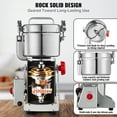 thumbnail image 2 of VEVOR 750g Electric Grain Mill Grinder, High Speed 2000W Commercial Spice Grinders, Stainless Steel Pulverizer Powder Machine, for Dry Grains Spices Cereals Coffee Corn Pepper, Swing Type, 2 of 9