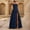 003 Dark Blue, variant on Women Strapless Long Prom Dress Side Slit Dresses Formal Evening GownsRuched Gown with Scarf