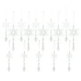 thumbnail image 2 of 15pcs Christmas Tree Decoration Crystal Ornaments - Hanging Acrylic Christmas Snowflake Icicle Drop Crystal Ornaments for Xmas Tree Winter New Year Party Supplies(Clear), 2 of 9