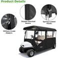 thumbnail image 7 of 10L0L Golf Cart Enclosure 4 Passenger for Club Car Tempo/Onward, 600D Waterproof Golf Cart Rain Cover Accessories, Black, 7 of 7