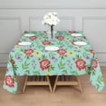 thumbnail image 3 of Pioneer Flower Floral Print Pattern Square Tablecloth, Waterproof Wipeable Spillproof Washable Table Cover for Home Kitchen Party Decor, 42"x42", 3 of 6