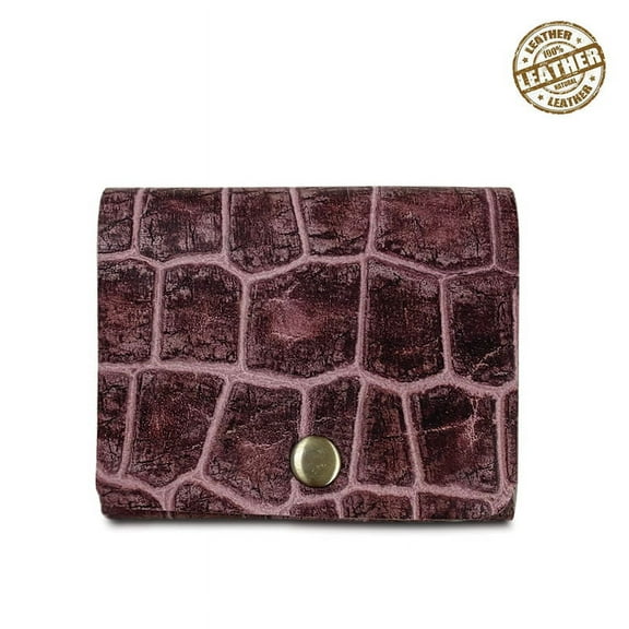 Wine Turtleback Slim Leather Unisex Wallet/ Leather Card wallet / Leather Cash Wallet