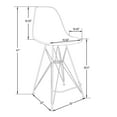 thumbnail image 3 of LeisureMod Cresco Modern Acrylic Counter Height Barstool - Gold Chrome Base, Comfortable Kitchen or Dining Stool, Durable Design, 3 of 7