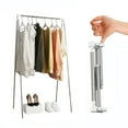 thumbnail image 1 of Foldable Clothes Rack, Standing Clothes Hanger Extendable Stainless Steel  for Travel, 1 of 7