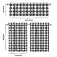thumbnail image 6 of Retro plaid Kitchen Curtains Set Tier and Valance Buffalo Plaid Pattern Vintage Checkered Design Abstract Colorful Checkered Rustic Farmhouse Plaid Print Classic Red and Black Buffalo Plaid Striped an, 6 of 6