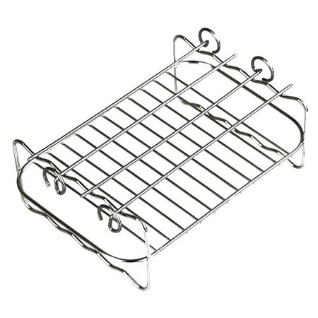 

Fovolat Air Fryer Rack - Air Fryer Skewer Rack with Double Layer - Stainless Steel Air Fryer Shelf Compatible with Most Air Fryers Air Fryer Accessories Dehydrator Rack