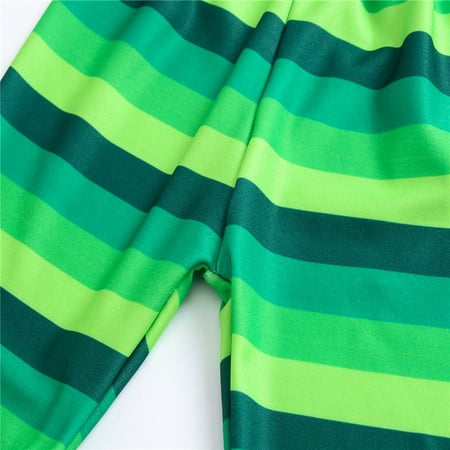 

Cathalem Cat Outfits for Girls St. Patricks Day Costume Lucky Straw Pants Striped Print 4t Clothes for Girls E 110