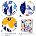 thumbnail image 3 of Designart "Floral Pattern in the Style of Henri Matisse IV" Floral Wall Art - Traditional Blue Assorted Bouquets Bedroom Canvas Wall Art, 3 of 6