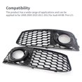 thumbnail image 4 of Un Par De Rejilla De Ventilación De Cubierta De Luz Antiniebla De Coche De Parachoques Delantero Chapado En Estilo De Malla Adecuado Para Audi A4 B8 2009-2011 Methold VI009199-01, 4 of 6