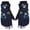 #Navy, variant on Fridja Snow Gloves for 5-12 Years Old Kids Ski Winter Gloves Rose Embroidery Windproof Children Warm Gloves for Toddler Girls Boys