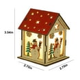 thumbnail image 3 of Chamoist Small Christmas Houses Village,Christmas Decorations Indoor Farmhouse,Christmas Day Wood House with Light, Santa Claus, Snowman, Deer Decorations with Light, Christmas Day Party Decoration, 3 of 6