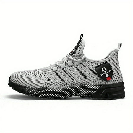 

Men s Running Shoes Comfy Breathable Woven Knit Wear Resistant Shock Absorption Lace Up Sneakers For Outdoor Jogging Walking Hiking