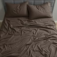 thumbnail image 4 of Nestl Split King Sheets For Adjustable Bed, 5 Piece 1800 Series Soft Microfiber Deep Pocket Split King Sheets Set, Chocolate Brown, 4 of 10