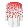 thumbnail image 4 of fheaev Ugly Christmas Shirt for Women Fashion Xmas Printed 3/4 Sleeve Round Neck T-Shirt Loose Vacation Xmas Holiday Party Pullover Tunic Top Blouse, 4 of 5