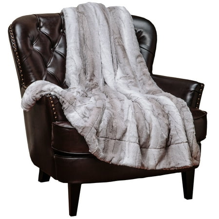 UPC: 0727612890972 | Chanasya Gray  White  Multi-color Faux Fur  Microfiber  Polyester Throws 50  x 65