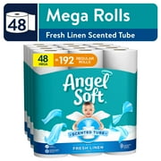 Angel Soft Toilet Paper with Fresh Linen Scented Tube, 48 Mega Rolls (4 Packs of 12 Rolls)