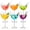 6PCS, variant on Bird Glasses Unique Bird Shaped Cocktail Glasses, 5.4Oz Clear Glass for Martini Wine Champagne Party