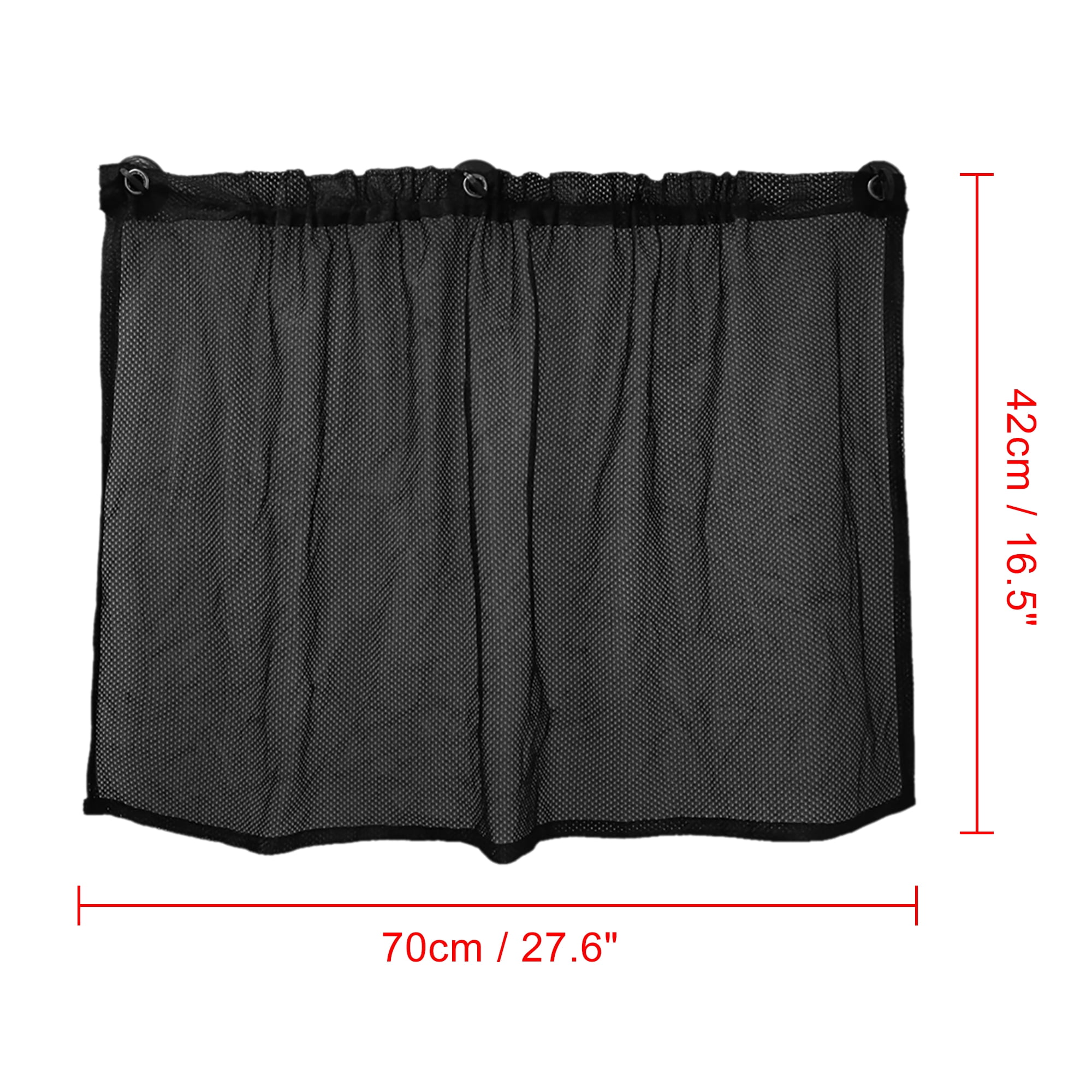 Unique Bargains 2Pcs Black Car Foldable SunShade Side Window Mesh Curtain Protection