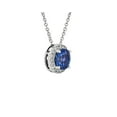 thumbnail image 2 of 2.20 Ct VS1 Excellent Round Cut Genuine Diamond Tanzanite Gemstone Latest Design Pendant for Ladies Solid 18K White Gold With 18 inches Chain, 2 of 6