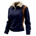 thumbnail image 2 of Horkkom Pullover Sweatshirts for Women V Neck Quarter Zip Pullover Casual Warm 1/4 Zip Sweatshirts with Pocket S, 2 of 8