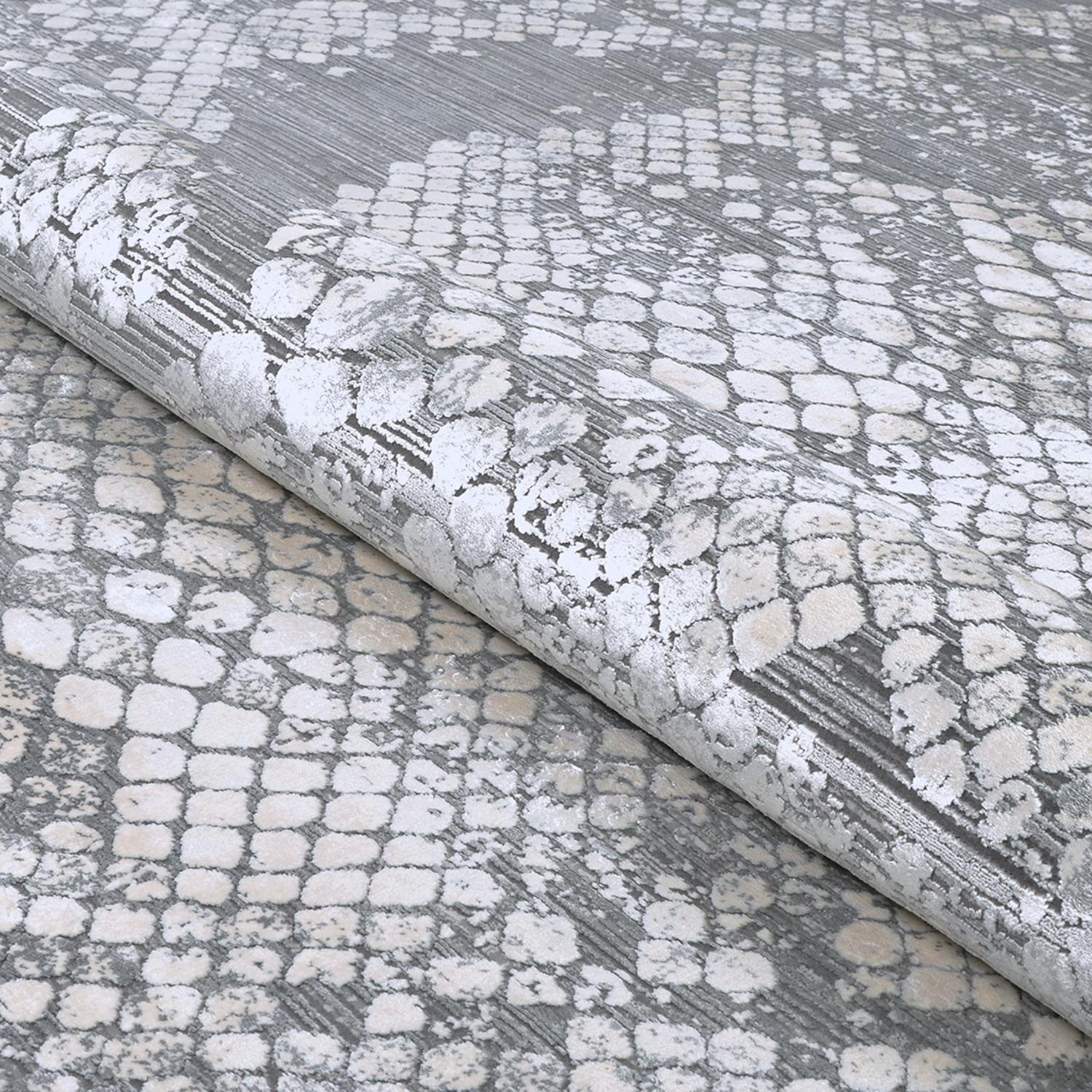 Couristan Siena Inverno 5'3" x 7'2" Grey-Ivory Area Rug