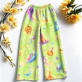 thumbnail image 5 of QWKLEAJ Halloween Pajama Pants Women Flannel Sleepwear Lounge Pants Loose Fit Elastic Waist Sleep Pants Holiday Party Casual Trousers Cute Pumpkin Ghost Print Nightwear, 5 of 6