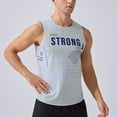 thumbnail image 5 of QSAWXQZ Men's Athletic Tank Top Graphic Letter Print Crew Neck Sleeveless Quick Dry Breathable Gym Running Muscle Shirt for Workout 2XL, 5 of 7