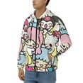 thumbnail image 2 of Lsque Sanrio for Mens Full-zip Hoodie, Zip-up Pullover Hooded Sweatshirt, Kangaroo Pocket Hoodie Ideal for Daily Wear, Travel, and Home-Large, 2 of 8