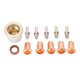 thumbnail image 1 of Consumibles Para Antorcha De Corte Por Plasma, 60028 Anillo Giratorio, Juego De 12 Piezas, Accesorios Estándar Para Cortador De Plasma Con Electrodo 52582 Para PT 60, 1 of 7