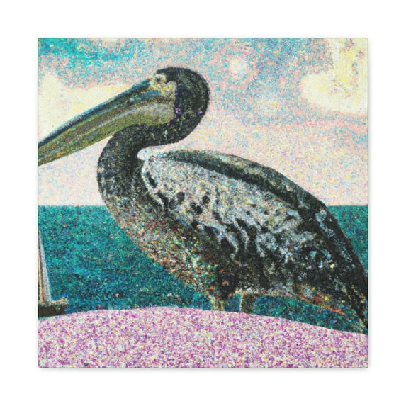 Pelican Pointillism Splendor - Canvas