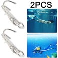 thumbnail image 5 of Gancho Buceo Doble Cabeza Equipo Duradero Acero Inoxidable para Exteriores () Blanco, 5 of 5