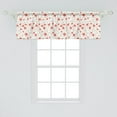 thumbnail image 2 of Ambesonne Vintage Window Valance, Peony Flowers Blooms, 42" x 18", Dark Coral White, 2 of 3