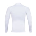 thumbnail image 3 of Manyakai Men's Compression Rash Guard Shirts Long Sleeve Turtleneck Athletic T-Shirts Quick Dry White L, 3 of 5