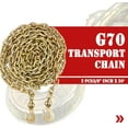 thumbnail image 2 of EASYBERG 3/8" x 20' Transport Chain with Clevis Grab Hooks 2 Packs, G70 Heavy Duty Tie Down Binder Logging Chain, 2 of 14