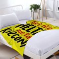 thumbnail image 3 of Cozy Soft Flannel Blanket - Durable Warm and Stylish for Sofa Travel Bed & Chair - Eye - catching Yellow with Playful Handwritten Design, 3 of 7